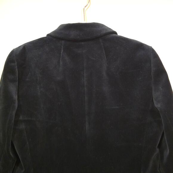 Women's J. Crew Black Velvet "Parke" Lined Blazer Jacket | Size 6 - Picture 7 of 10